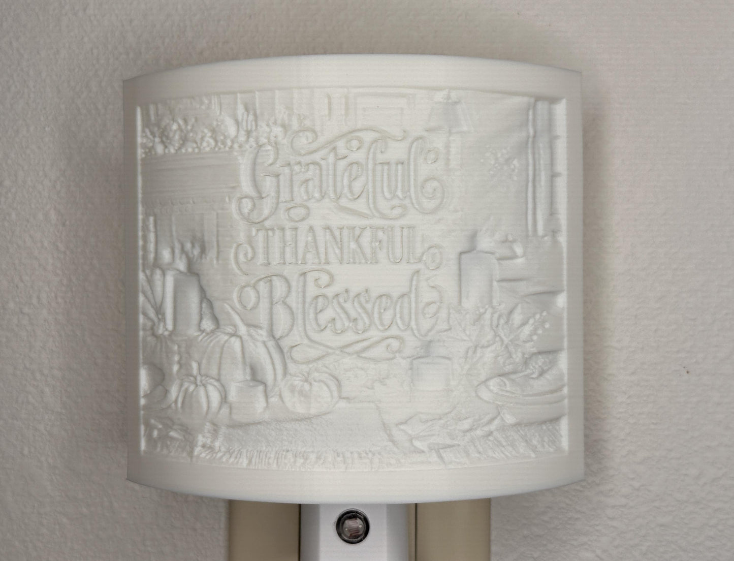Grateful Thankful Blessed Night Light