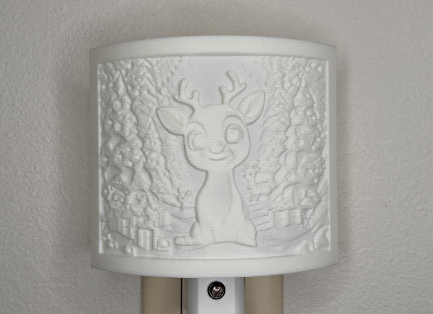Reindeer with Christmas Trees Night Light