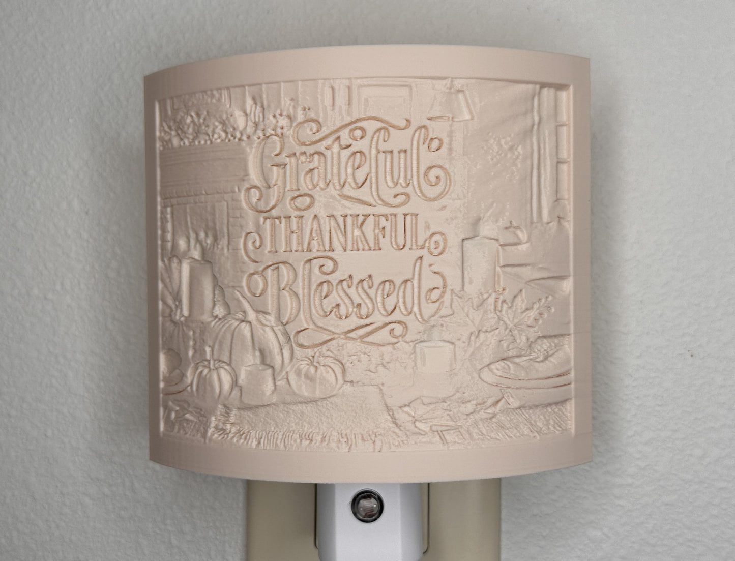 Grateful Thankful Blessed Night Light