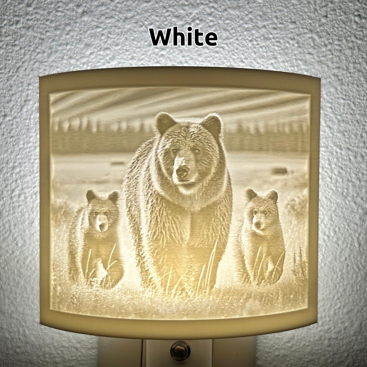 Bear with Cubs Night Light