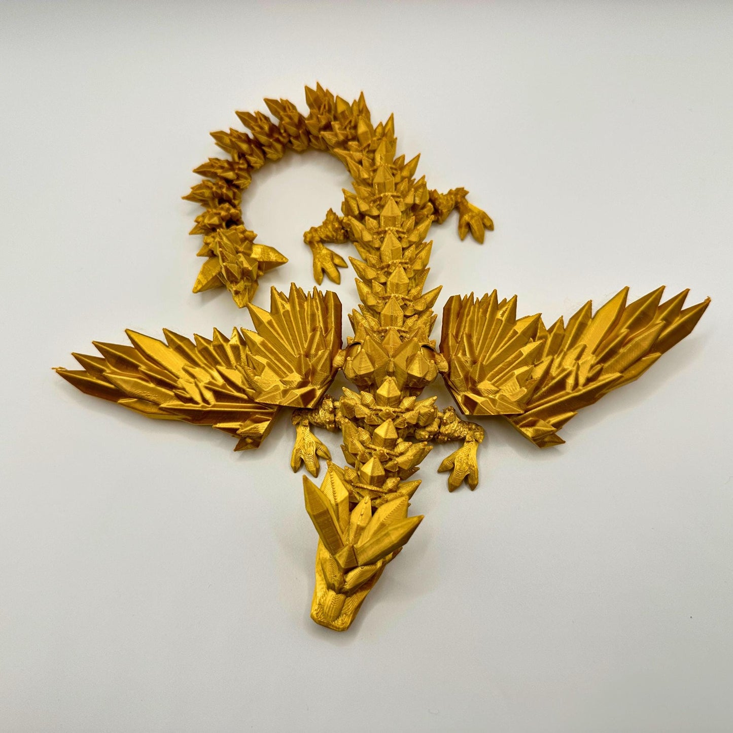 Articulated Crystal Winged Dragon – Fidget – Fantasy Dragon Desk Decor – Unique Gift for Dragon Lovers