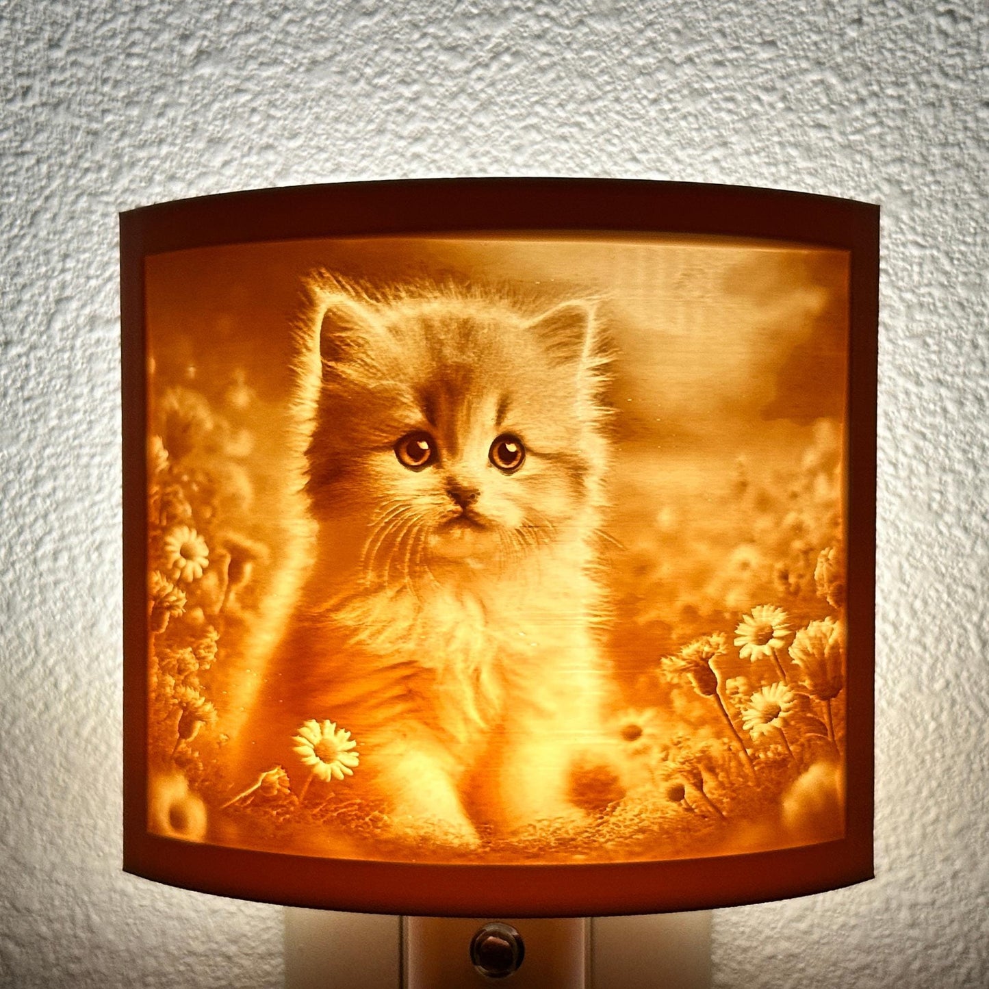 Kitten Night Light | Cute Decor | Available in Beige or White
