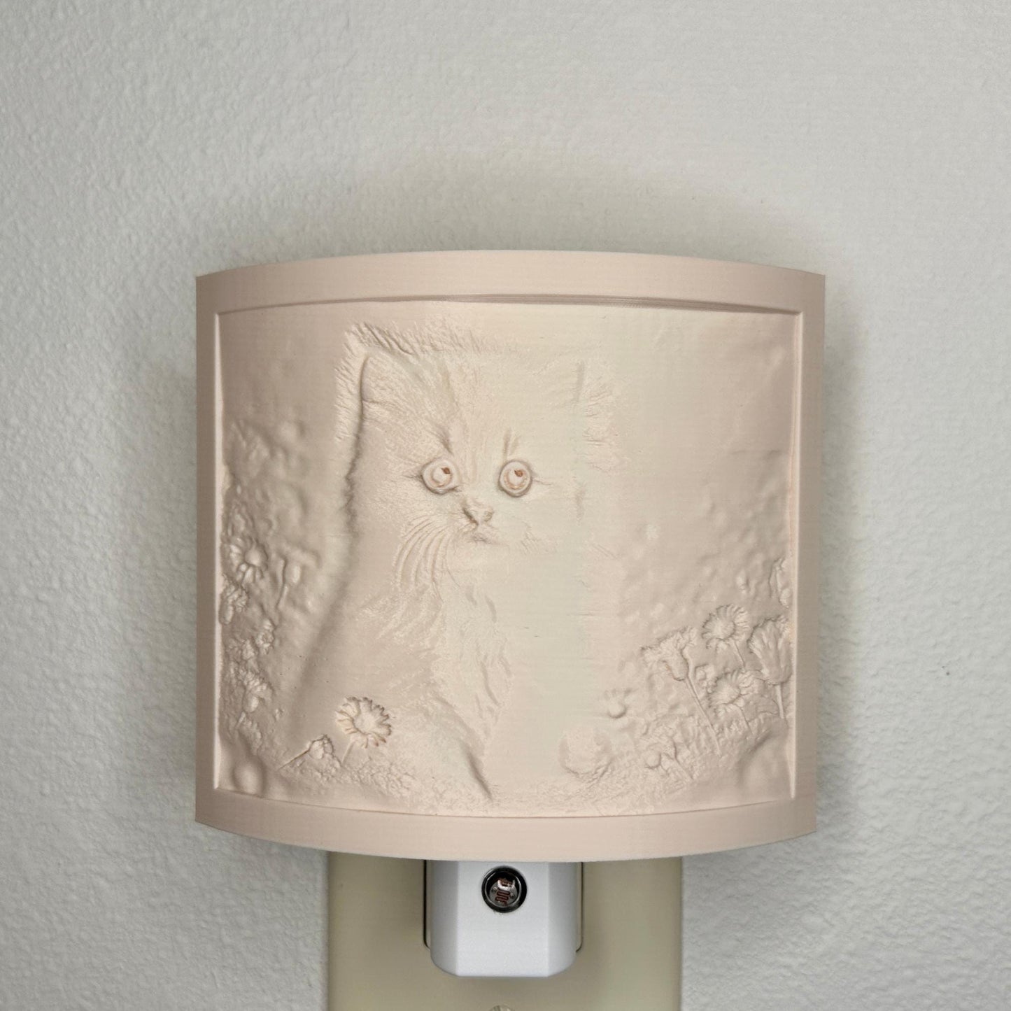 Kitten Night Light | Cute Decor | Available in Beige or White