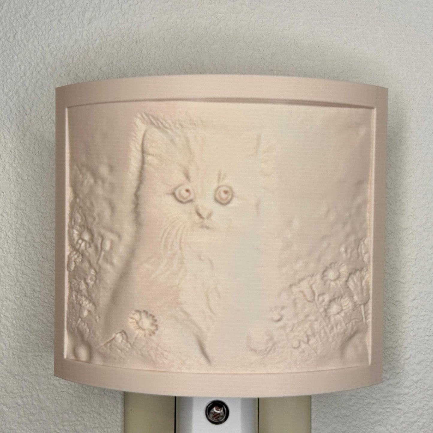 Kitten Night Light | Cute Decor | Available in Beige or White