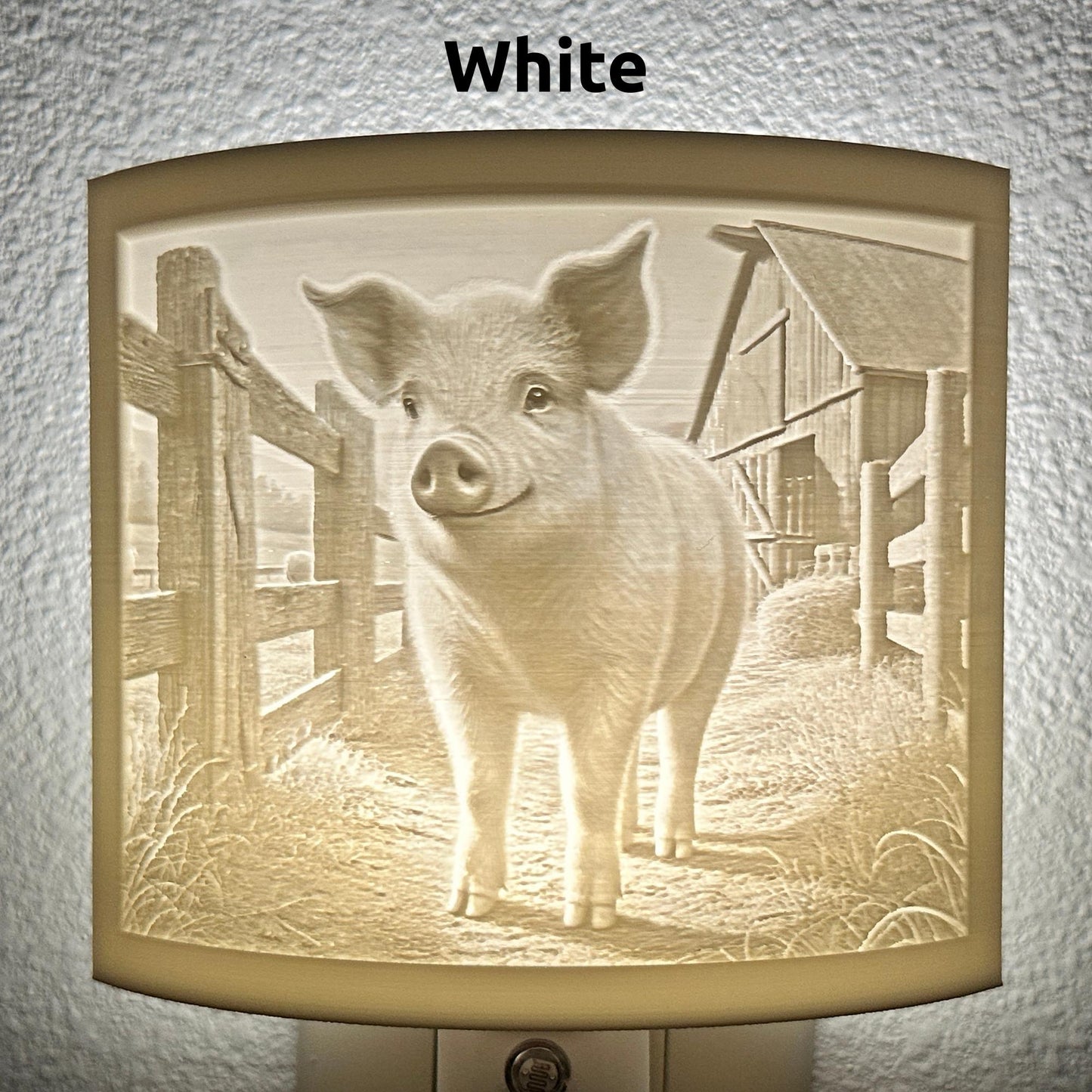 Farm Pig Night Light – Barnyard Animal Decor for Country Homes and Animal Lovers