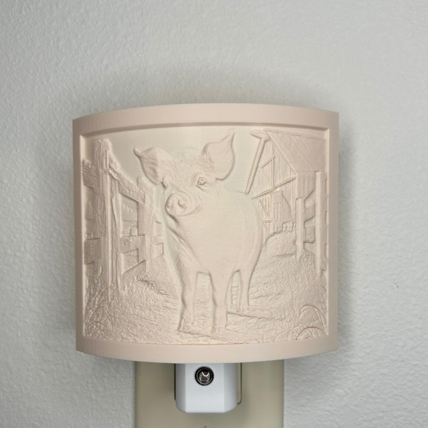 Farm Pig Night Light – Barnyard Animal Decor for Country Homes and Animal Lovers