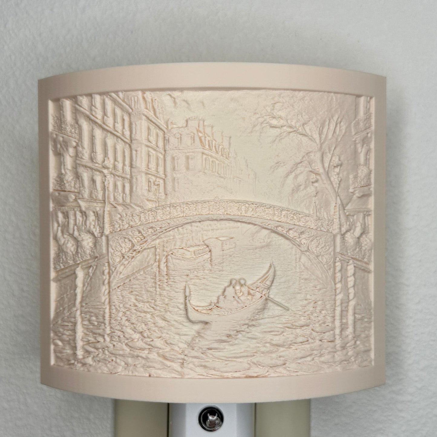 Venetian Gondola Scene Night Light – Romantic Canal Scene
