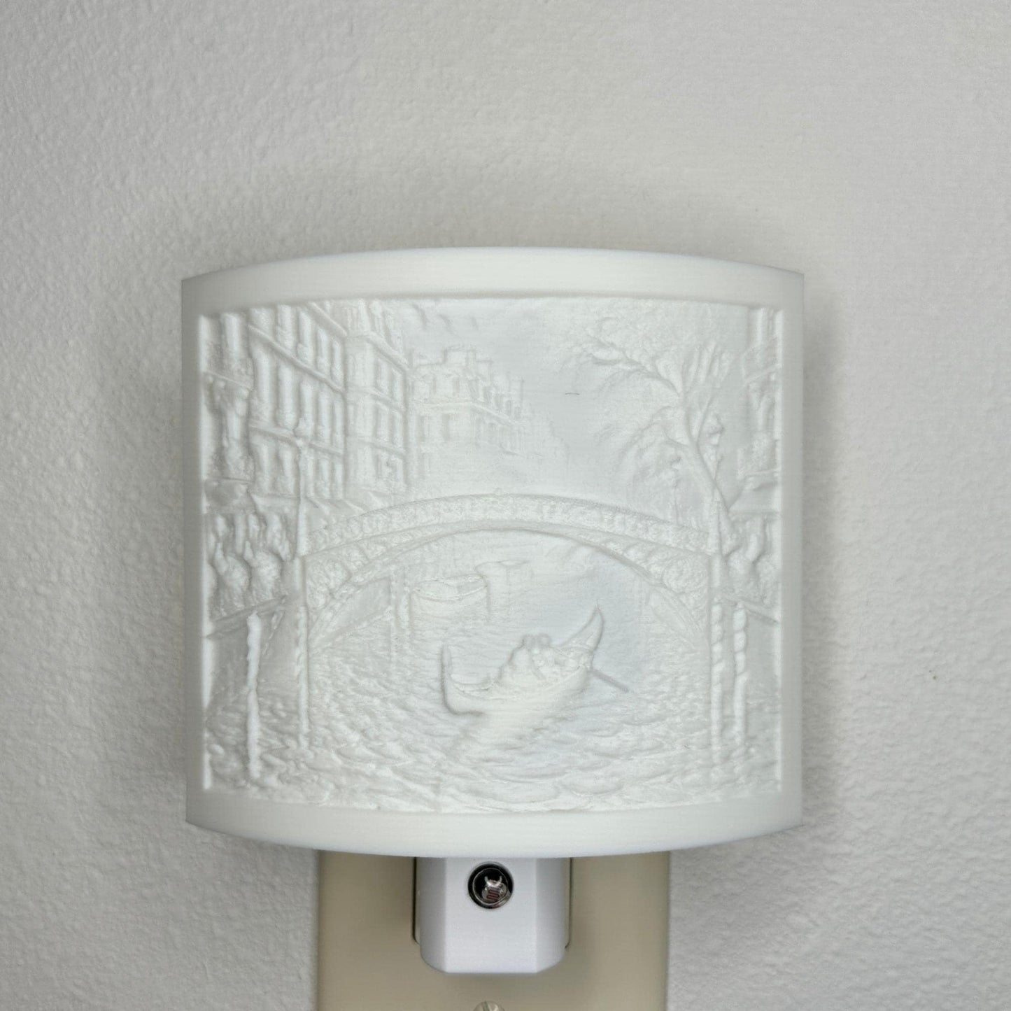 Venetian Gondola Scene Night Light – Romantic Canal Scene