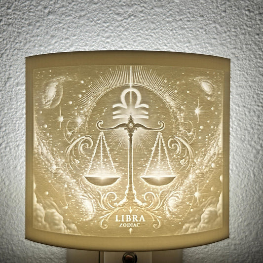 Libra Zodiac Night Light – Light with Scales Design for Astrology Lovers and Celestial Decor
