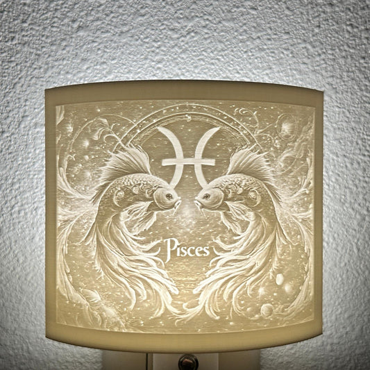 Pisces Zodiac Night Light – Twin Fish Design for Astrology Lovers and Dreamy Celestial Decor