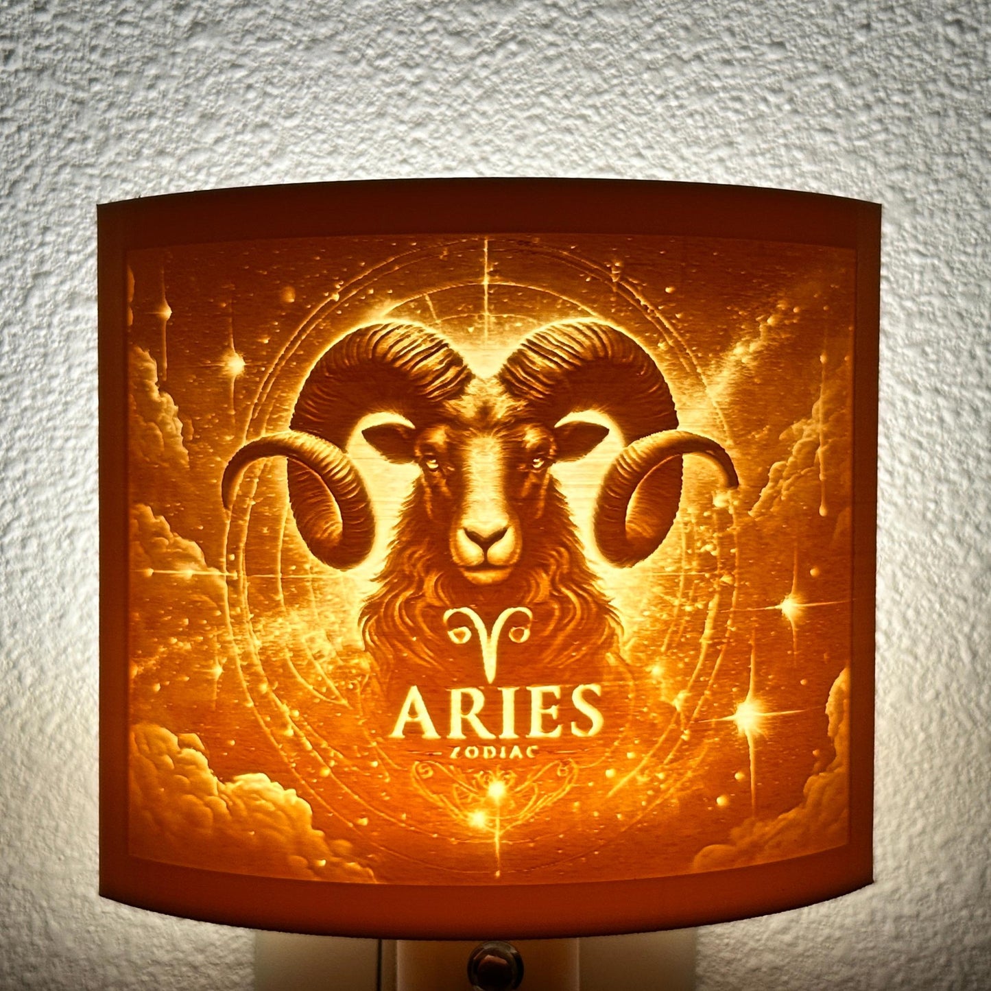 Aries Zodiac Night Light – Ram Design for Astrology Lovers and Fiery Celestial Decor