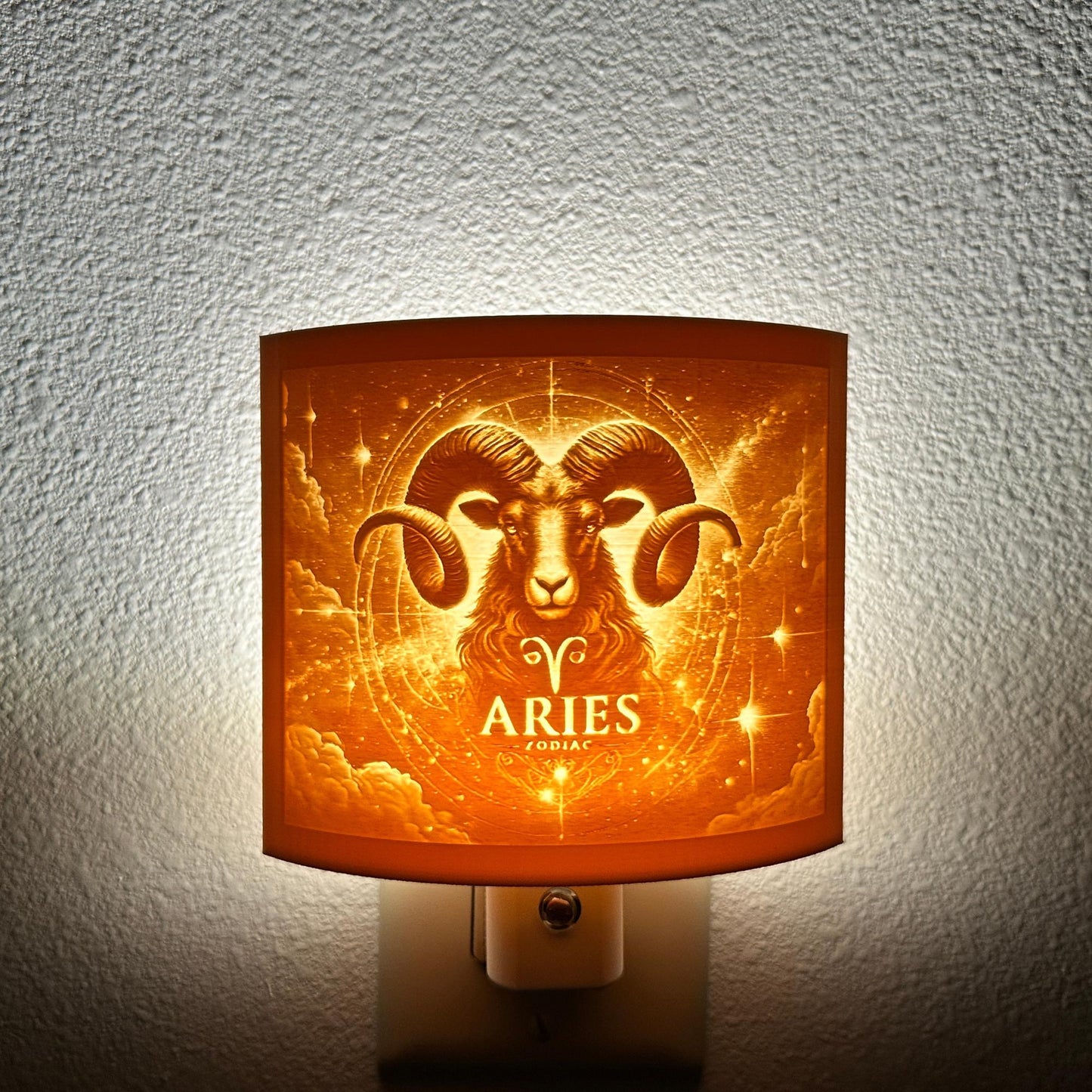 Aries Zodiac Night Light – Ram Design for Astrology Lovers and Fiery Celestial Decor