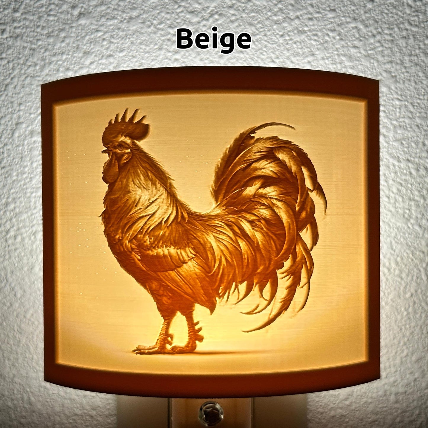Rooster Night Light – Farmhouse Decor, Rustic Country Charm