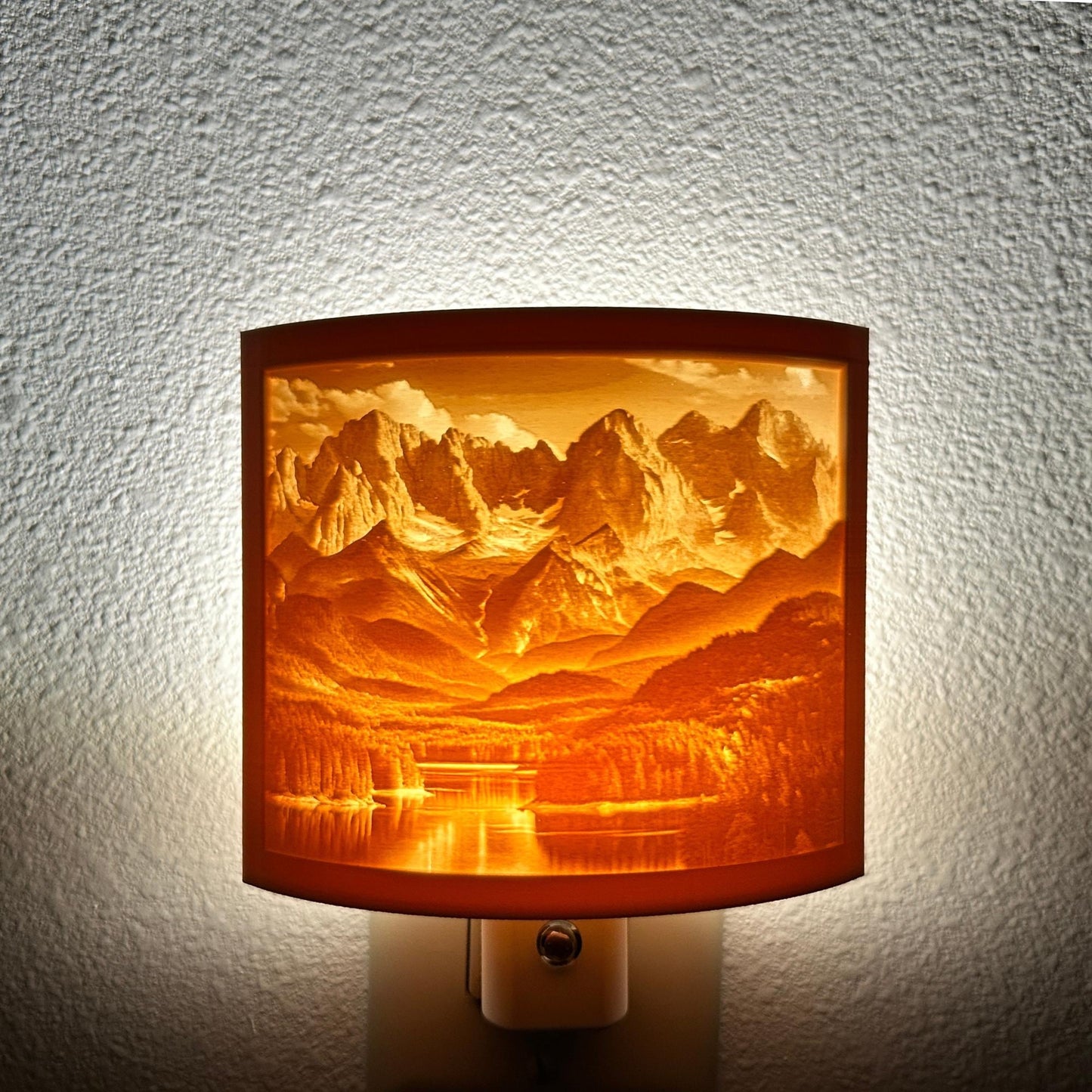 Peaceful Mountain Lake Night Light