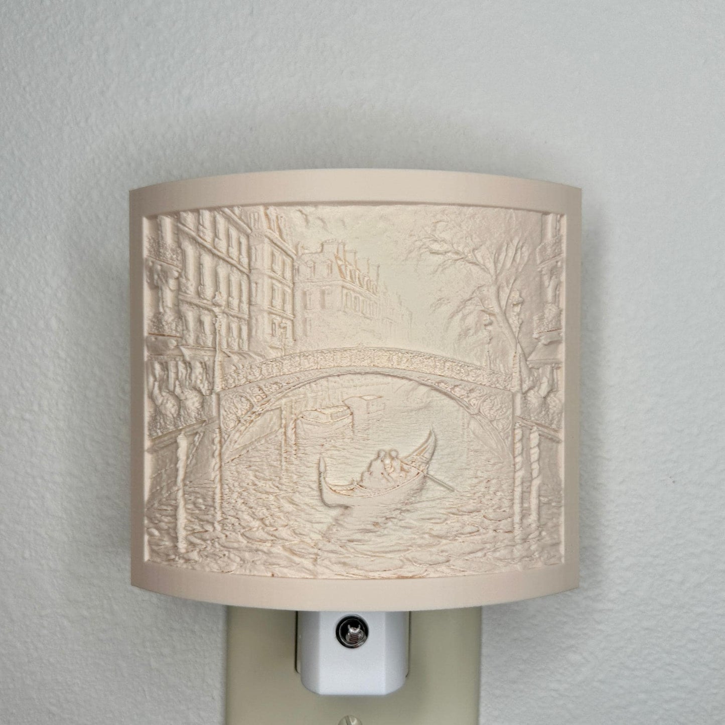 Venetian Gondola Scene Night Light – Romantic Canal Scene