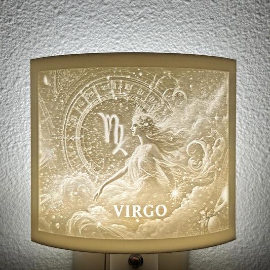 Virgo Zodiac Night Light – Light with Goddess Design for Astrology Lovers and Celestial Decor