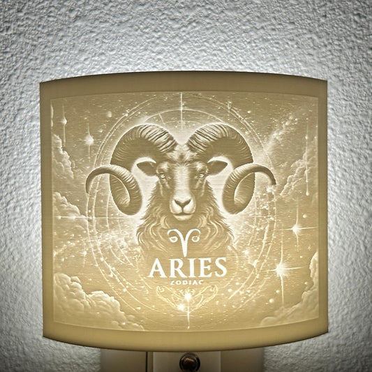 Aries Zodiac Night Light – Ram Design for Astrology Lovers and Fiery Celestial Decor