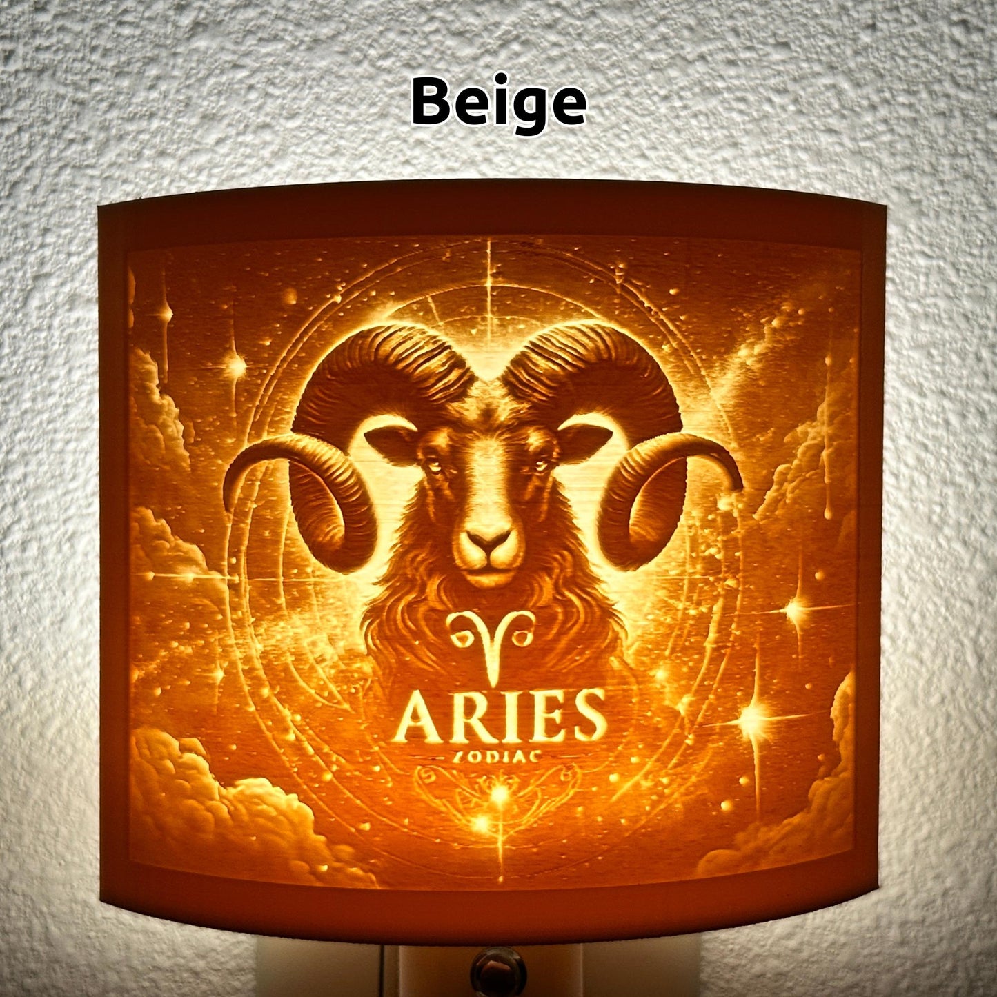 Aries Zodiac Night Light – Ram Design for Astrology Lovers and Fiery Celestial Decor
