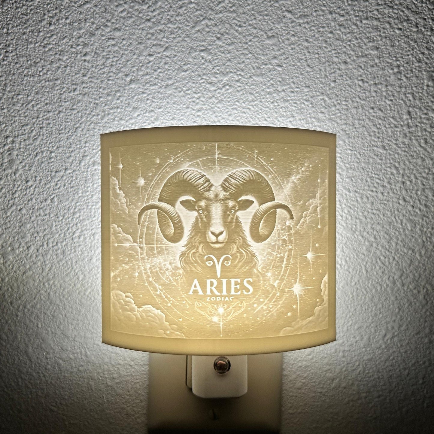 Aries Zodiac Night Light – Ram Design for Astrology Lovers and Fiery Celestial Decor