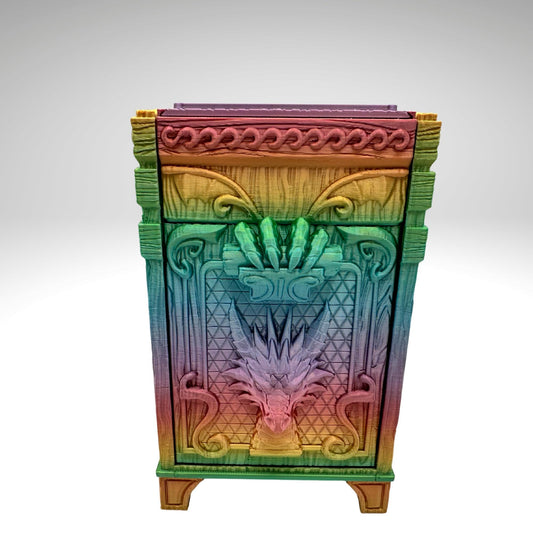 Dragon Card Deck Box | Fantasy Dice Holder | MTG, TCG Storage Case for Cards & Tokens