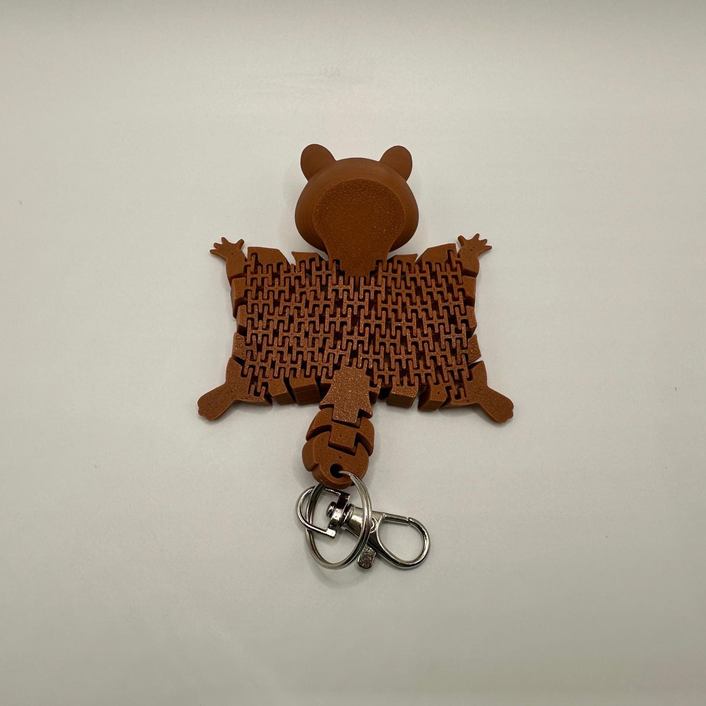 Flying Squirrel Keychain - Cute Animal Fidget Key Ring