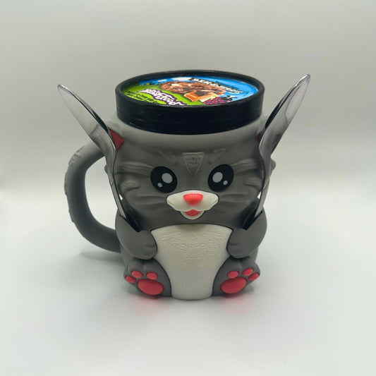 Cat Ice Cream Pint Holder | Dessert Sleeve for Cat Lovers