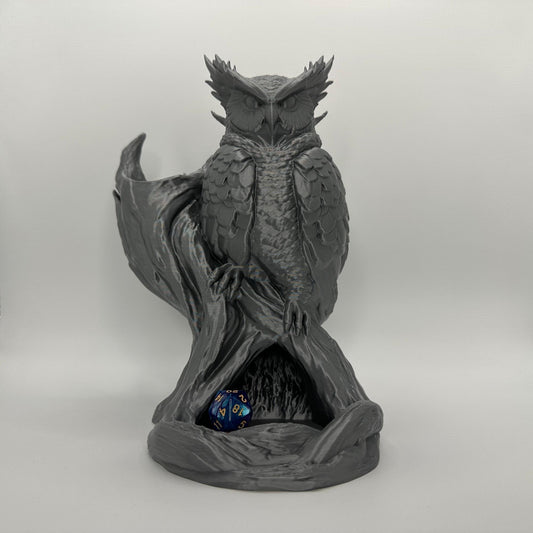 Owl Dice Tower | Tabletop RPG Dice Roller | D20 Fantasy Accessory | D&D Gift | Choose Your Color