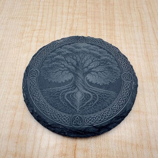 Celtic Tree of Life Slate Coaster, Celtic Decor, Spiritual Gift