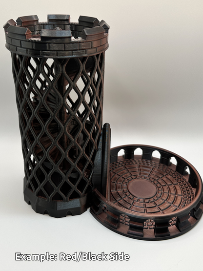 Castle Dice Tower | DnD RPG Dice Roller | Optional Tray | Custom Color