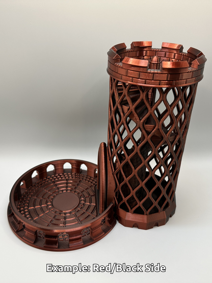 Castle Dice Tower | DnD RPG Dice Roller | Optional Tray | Custom Color