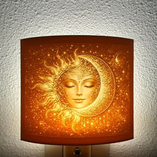 Sun & Moon Night Light | Celestial LED Plug-In, Auto On/Off