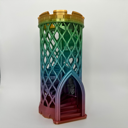 Castle Dice Tower | DnD RPG Dice Roller | Optional Tray | Custom Color