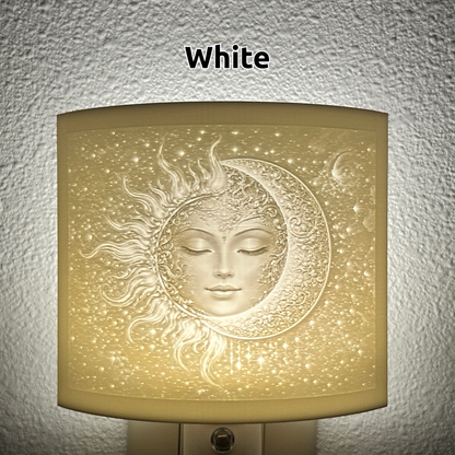 Sun & Moon Night Light | Celestial LED Plug-In, Auto On/Off