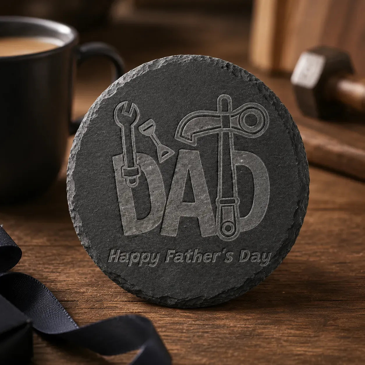 Personalized Engraved Slate Coaster Set