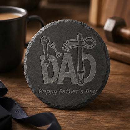 Personalized Engraved Slate Coaster Set