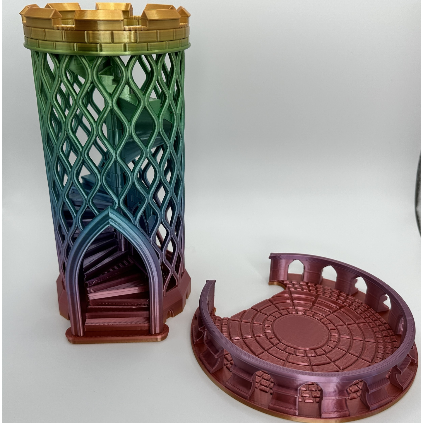 Castle Dice Tower | DnD RPG Dice Roller | Optional Tray | Custom Color