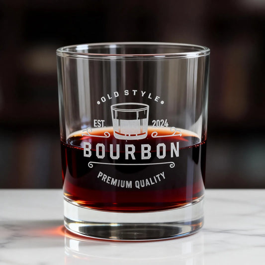Personalized Laser Engraved Whiskey Glass - 11 oz. glass