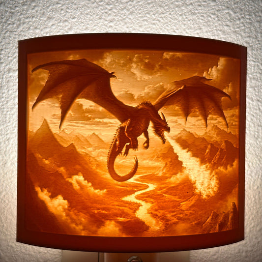 Enchanted Visions Collection Night Lights – Fire Breathing Dragon