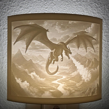 Enchanted Visions Collection Night Lights – Fire Breathing Dragon