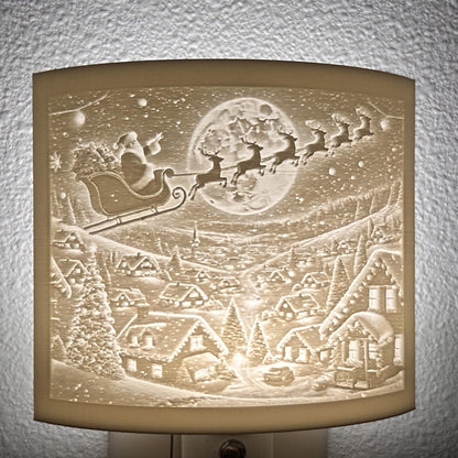 Christmas Collection Night Light - Santa and Flying Reindeer