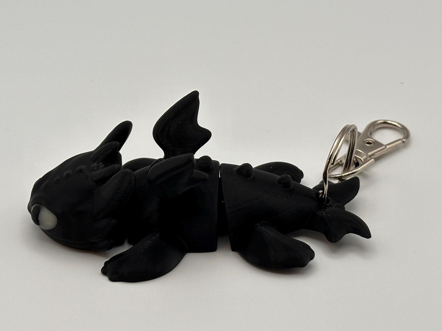 Flexi Dragon Keychain Inspired by How to Train your Dragon-Glow in the Dark Eyes