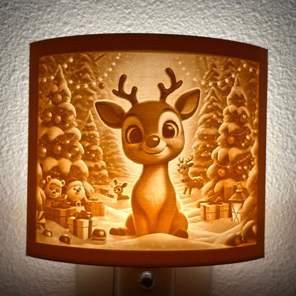 Christmas Collection Night Lights – Rudolph with Christmas Trees