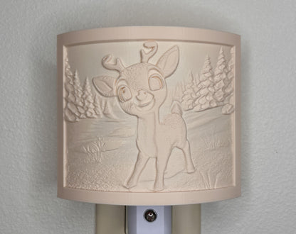 Christmas Collection Night Lights – Rudolph Standing in Snowy Forest