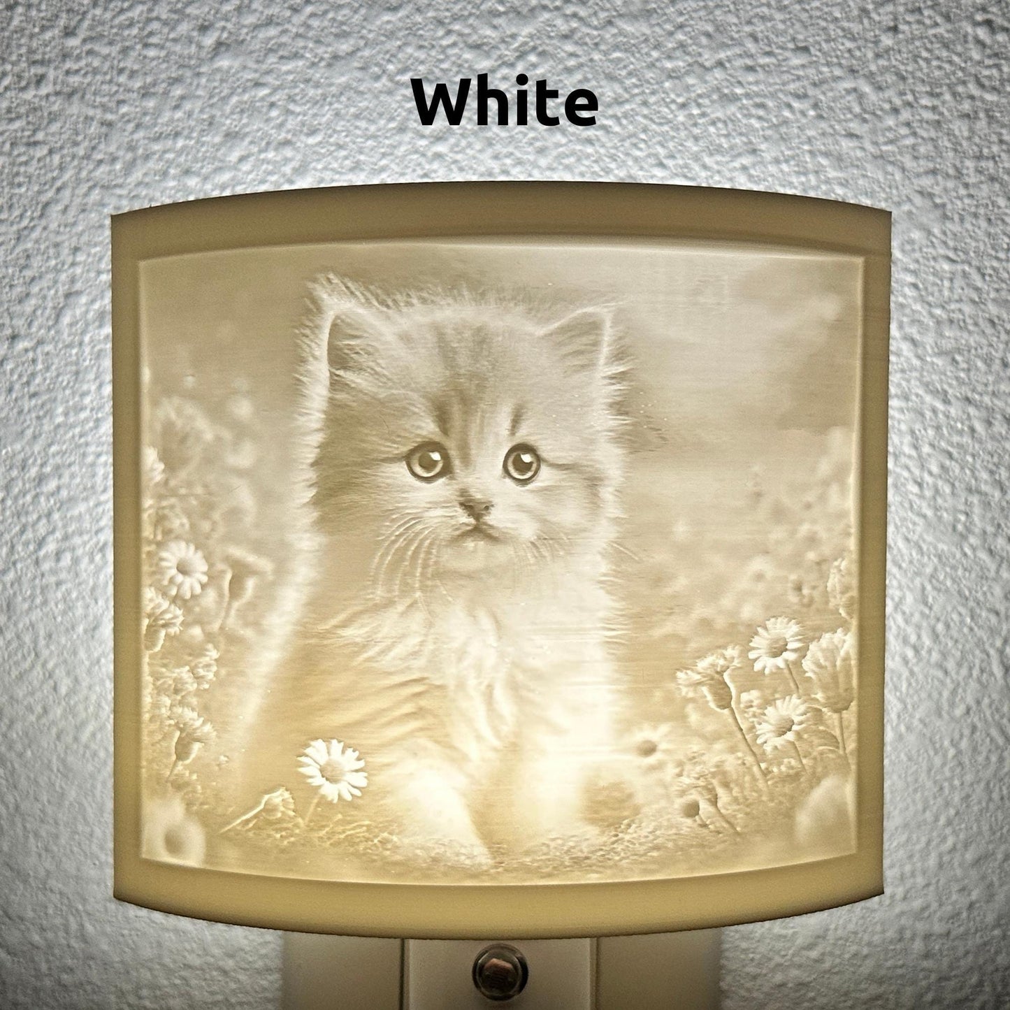Kitten Night Light | Cute Decor | Available in Beige or White