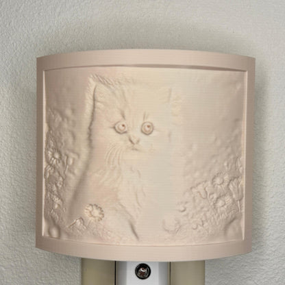 Kitten Night Light | Cute Decor | Available in Beige or White