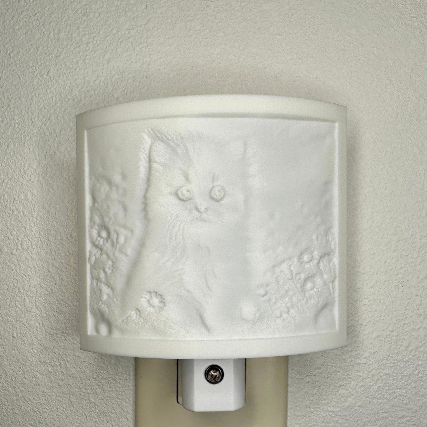 Kitten Night Light | Cute Decor | Available in Beige or White