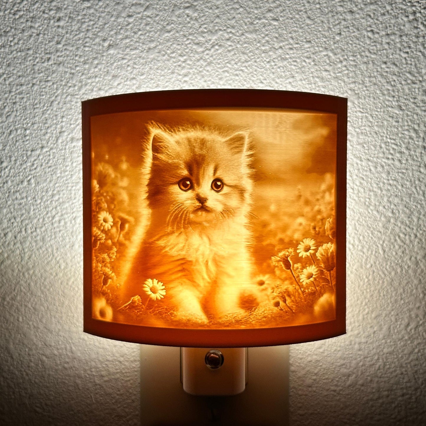 Kitten Night Light | Cute Decor | Available in Beige or White