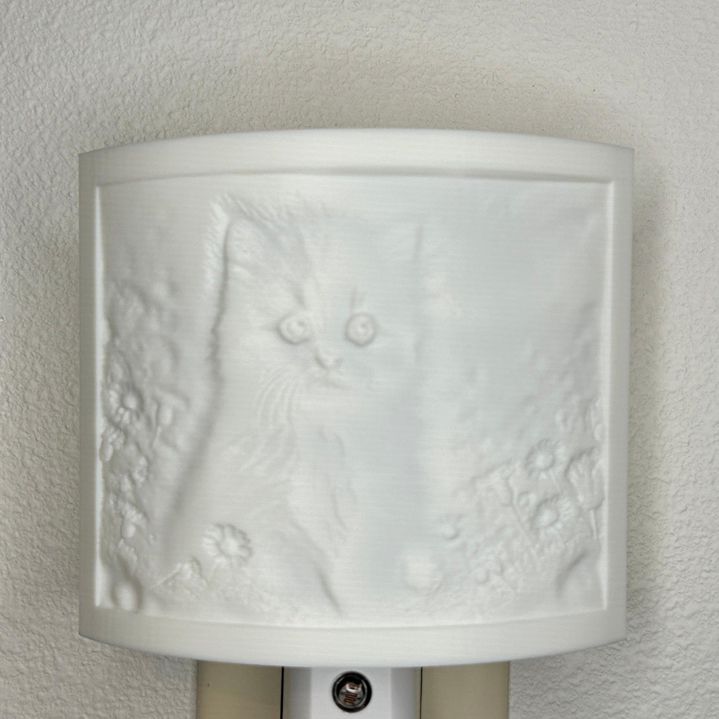 Kitten Night Light | Cute Decor | Available in Beige or White