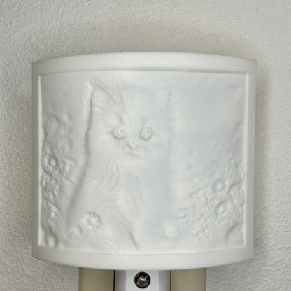 Kitten Night Light | Cute Decor | Available in Beige or White