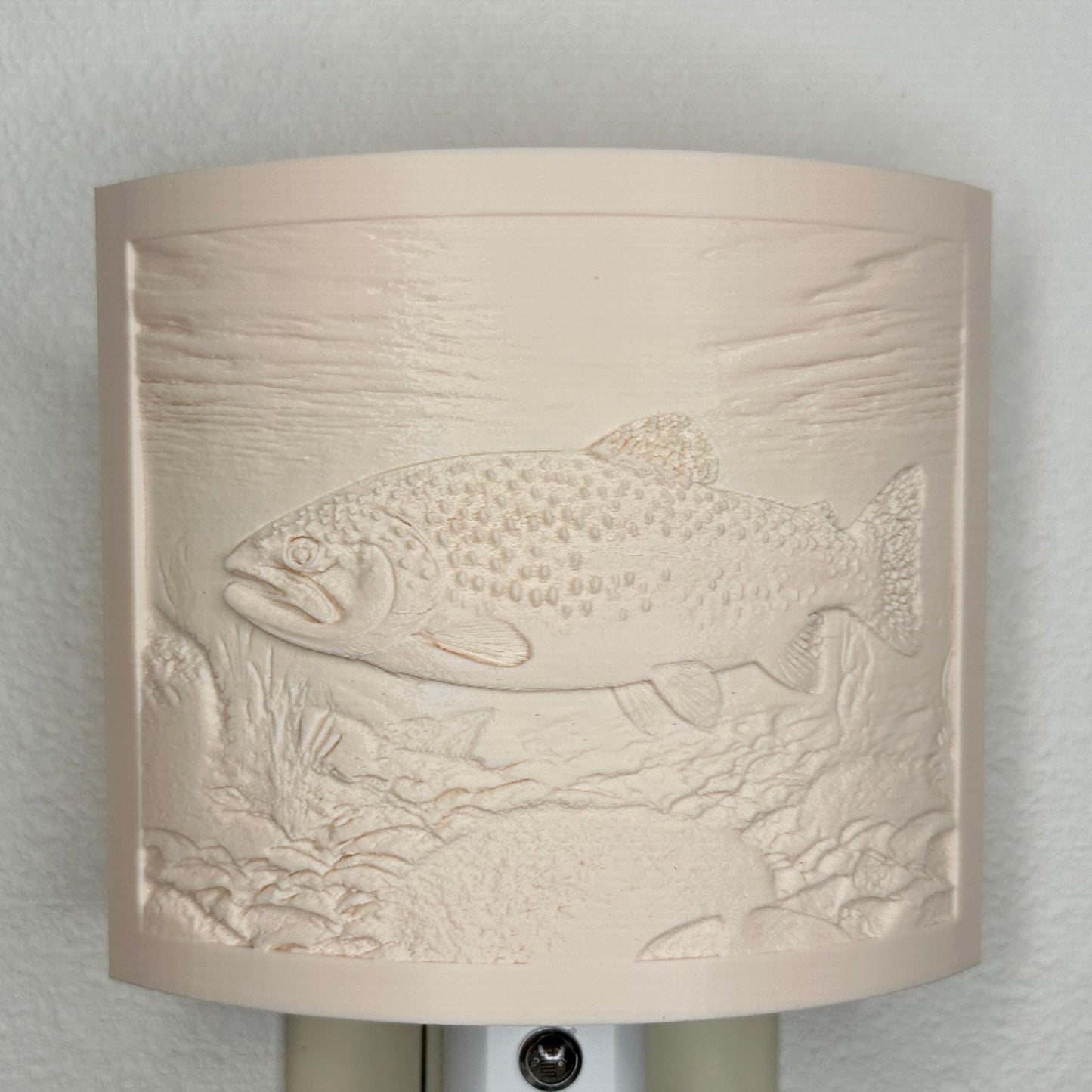 Trout Night Light – Fish Scene for Rustic Cabin or Lake House Décor